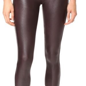 Spanx Burgundy Faux Leather Legging Medium